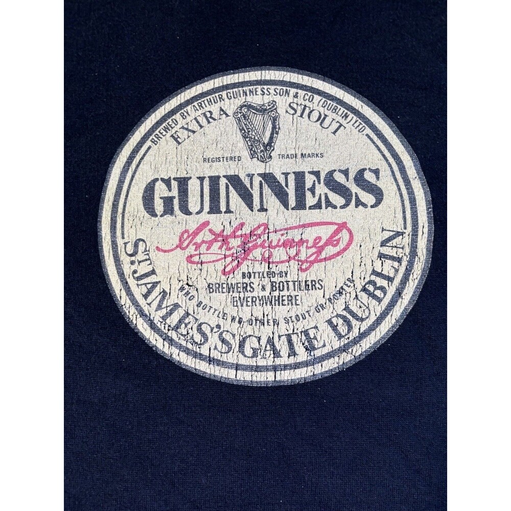 Guinness Beer Logo Black Sweatshirt Men’s Size XL Printed Ny O’neills